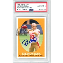 Joe Montana 2007 Topps Autograph Card #16 PSA/DNA 10