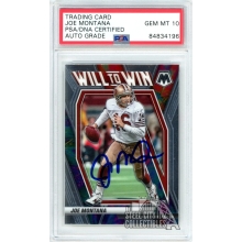 Joe Montana 2021 Panini Mosaic Will To Win Autograph Card #WW-16 PSA/DNA 10