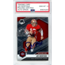 Joe Montana 2021 Panini Mosaic Autograph Card #292 PSA/DNA 10