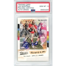 Joe Montana 2018 Panini Classics Autograph Card #8 PSA/DNA 10