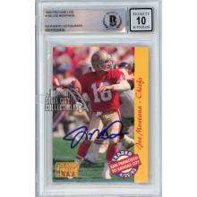 Joe Montana 1993 Pro Line Live Autograph Card #124 BAS 10