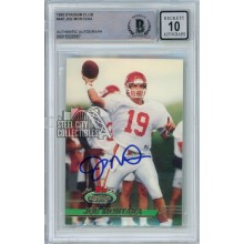 Joe Montana 1993 Topps Stadium Club Autograph Card #440 BAS 10