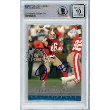 Joe Montana 2000 Upper Deck Legends Autograph Card #71 BAS 10