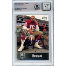 Joe Montana 1997 Upper Deck Autograph Card #178 BAS 10