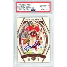 Joe Montana 2021 Panini Legacy For The Ages Autograph Card #FTA-10 PSA/DNA 10