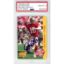 Joe Montana 1993 Classic Pro Line Live Autograph Card #124 PSA/DNA 10