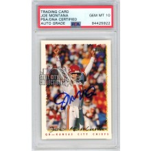 Joe Montana 1995 Topps Autographed Card #420- PSA/DNA Gem MT 10