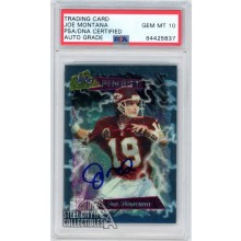 Joe Montana 1995 Topps Finest  Autographed Card #90- PSA/DNA Gem MT 10