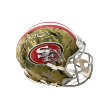 Joe Montana Autographed San Francisco 49ers Camo Authentic Full-Size Football Helmet - BAS