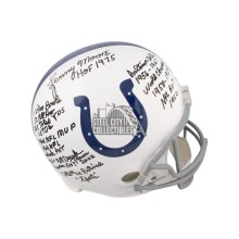 Lenny Moore Autographed Indianapolis Colts Replica Full Size Helmet 14 Inscriptions - JSA COA