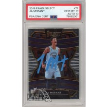 Ja Morant 2019-20 Panini Select Autograph Rookie Card #72 PSA 10 PSA/DNA 10 (Blue)