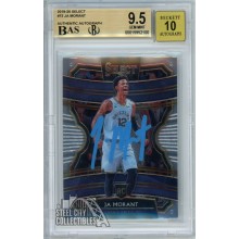 Ja Morant 2019-20 Panini Select Autograph Rookie Card #72 BGS 9.5 BAS 10 (Blue)