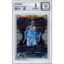 Ja Morant 2019-20 Panini Select Autograph Rookie Card #72 BGS 9 BAS 10 (Blue)