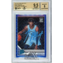 Ja Morant 2019-20 Panini Optic Blue Velocity Autograph Rookie Card #168 BGS 9.5 BAS 8 (Blue)