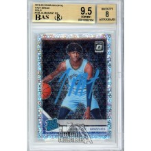 Ja Morant 2019-20 Panini Optic Fast Break Autograph Rookie Card #168 BGS 9.5 BAS 8 (Blue)
