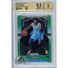 Ja Morant 2019-20 Panini Prizm Green Autograph Rookie Card #249 BGS 9.5 BAS 9 (Blue)