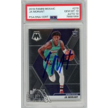 Ja Morant 2019-20 Panini Mosaic Autograph Rookie Card #219 PSA 10 PSA/DNA 10
