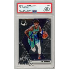 Ja Morant 2019-20 Panini Mosaic Autograph Rookie Card #219 PSA 9 PSA/DNA 10