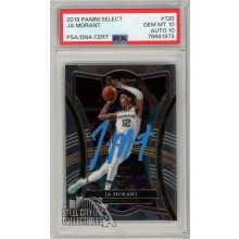 Ja Morant 2019-20 Panini Select Autograph Rookie Card #120 PSA 10 PSA/DNA 10 (Blue)