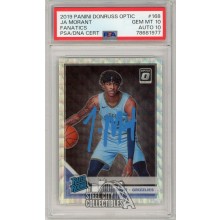 Ja Morant 2019-20 Panini Donruss Optic Rated Rookie Fanatics Autograph Card #168 PSA 10 PSA/DNA 10 (Light Blue)