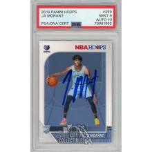 Ja Morant 2019-20 Panini Hoops Autograph Rookie Card #259 PSA 9 PSA/DNA 10