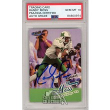 Randy Moss 1998 Fleer Ultra Autograph Rookie Card RC #207 PSA/DNA 10