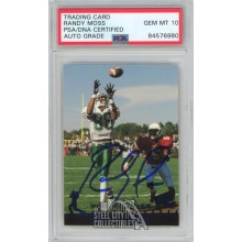 Randy Moss 1998 Press Pass Blue Autograph Rookie Card #5 PSA/DNA 10