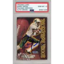 Randy Moss 1998 Fleer Tradition Autograph Rookie Sensations Card #10 PSA/DNA 10
