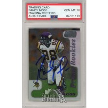 Randy Moss 1998 Topps Stadium Club Prime Rookies Autograph Card #PR9 PSA/DNA 10