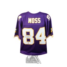 Randy Moss Autographed Minnesota Vikings Mitchell & Ness Football Jersey - BAS