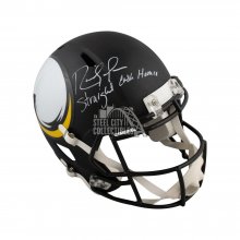 Randy Moss Straight Cash Homie Autographed Vikings AMP Full-Size Football Helmet - BAS COA