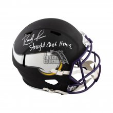 Randy Moss Straight Cash Homie Autographed Vikings Flat Black Full-Size Football Helmet - BAS COA