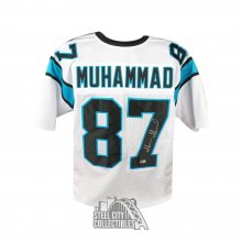 Muhsin Muhammad Autographed Carolina White Custom Football Jersey - BAS
