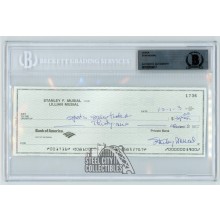 Stan Musial Autographed Check - BAS