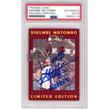 Dikembe Mutombo 1992-93 Fleer "No No No" Autograph Card #4 PSA/DNA