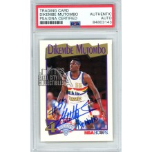 Dikembe Mutombo 1991-92 Hoops Autograph "No No No" Rookie Card #549 PSA/DNA