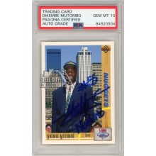 Dikembe Mutombo 1991-92 Upper Deck Autograph "No No No" Rookie Card #3 PSA/DNA 10