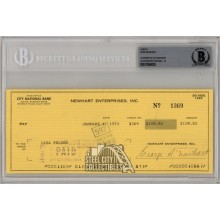 Bob Newhart Autographed Check BAS 10