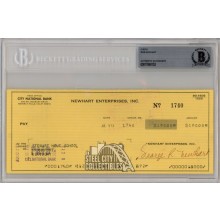 Bob Newhart Autographed Check BAS