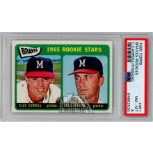 Clay Carroll/Phil Niekro 1965 Topps Rookie Stars Card #461 PSA 8 NM-MT