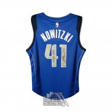 Dirk Nowitzki Dallas Mavericks Fanatics Authentic Deluxe Framed Autographed  Blue Alternate Adidas Swingman Jersey - Panini Authentic
