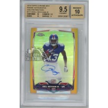 Odell Beckham 2014 Topps Chrome Mini Gold Autograph Rookie Card 117 4/10 BGS 9.5