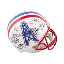 Houston Oilers Greats Autographed Full-Size Football Helmet - BAS COA (Red Facemask)