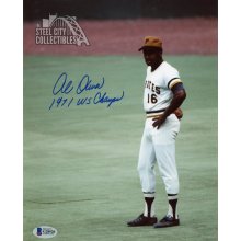 Al Oliver 1971 WS Champs Autographed Pittsburgh Pirates 8x10 Photo - BAS COA
