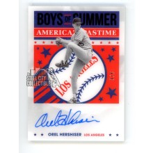 Orel Hershiser 2021 Panini Pastime Boys Of Summer Autograph Card #BOS-OH 3/5