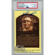David Ortiz Autographed Hall of Fame Plaque Postcard - PSA/DNA COA