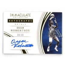Oscar Robertson 2015-16 Panini Immaculate Autograph Card #46 08/35 *Damage*