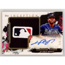 Cristian Pache 2021 Topps Inception Autograph MLB Logo Patch Rookie Card 2/5