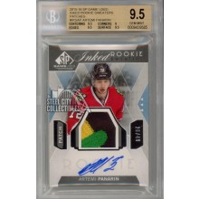 Artemi Panarin 2015-16 Upper Deck SP Game Used Autograph Rookie Patch Card 26/49 BGS 9.5