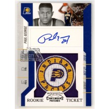 Paul George 2010-11 Panini Contenders Autograph Rookie Patch Ticket Card #160